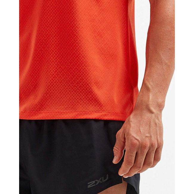 2XU - Tricou tehnic barbati GHST SS Tee - portocaliu Spicy Texturat