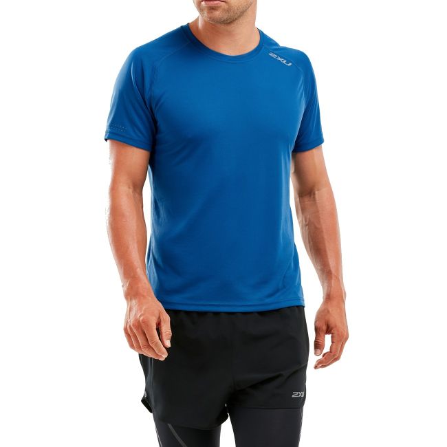 2XU - Tricou tehnic barbati XVENT SS Tee - albastru Space Reflective X