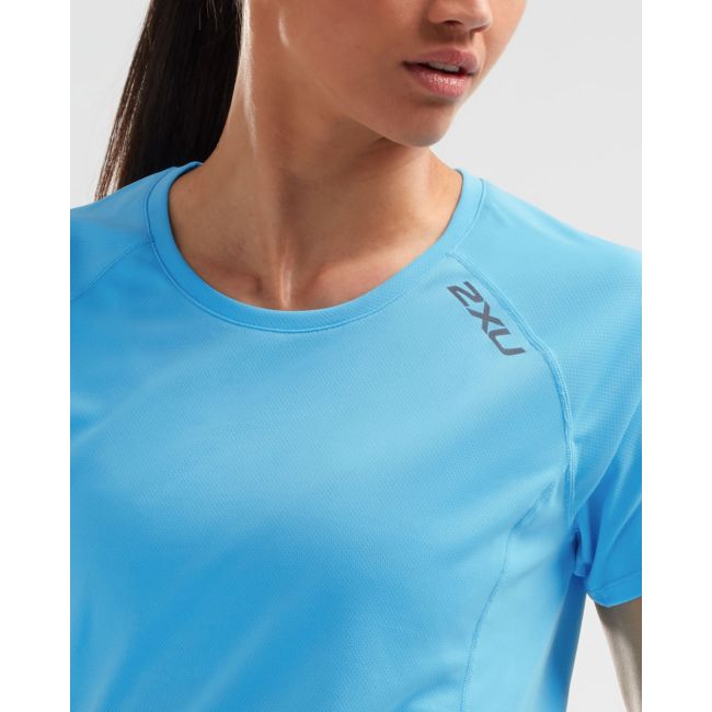 2XU - Tricou tehnic maneca scurta femei XVENT SS Tee - albastru Aquarius