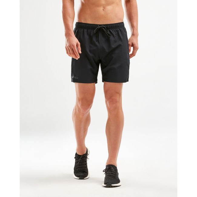 2XU - antaloni scurti alergare pentru barbati XCTRL Woven Free 7 inch - negru