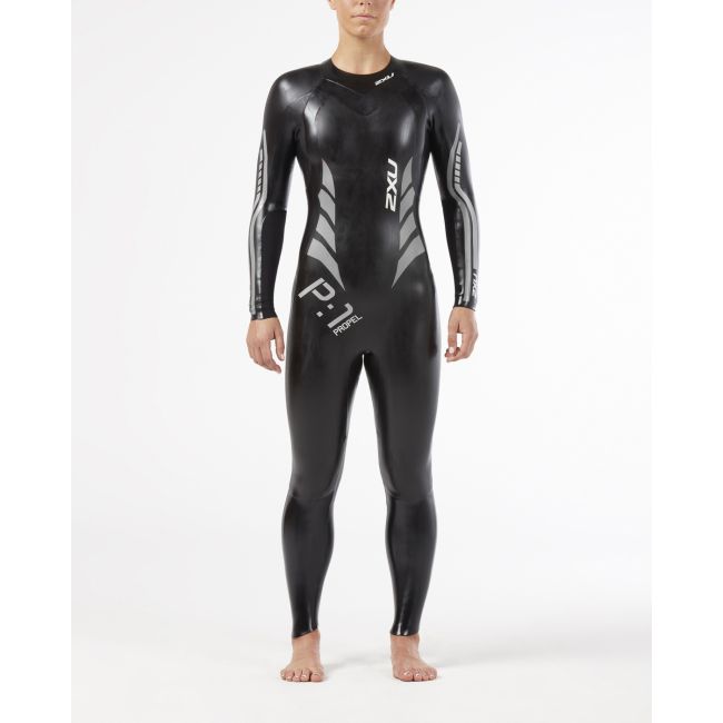 2XU - costum neopren P:1 Propel Wetsuit pentru femei - negru argintiu