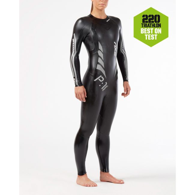 2XU - costum neopren P:1 Propel Wetsuit pentru femei - negru argintiu