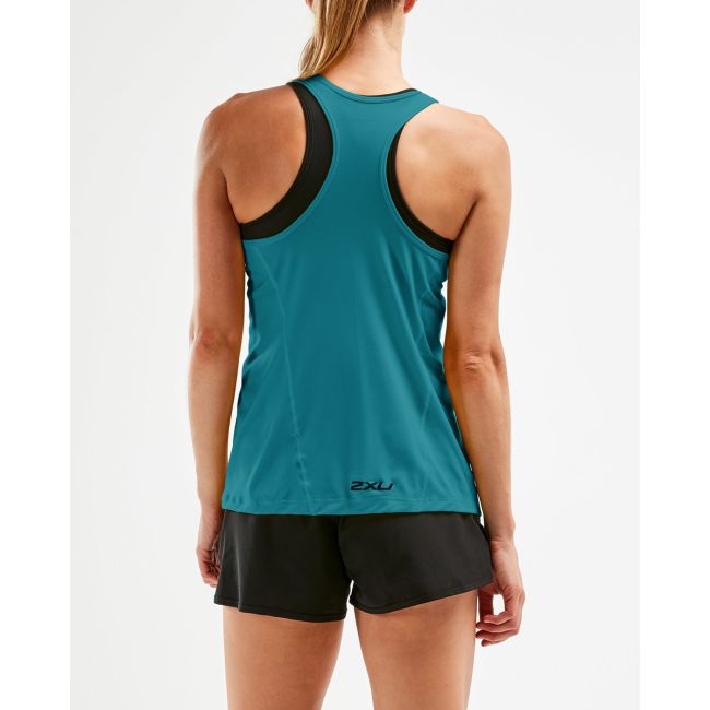 2XU - maiou alergare pentru femei GHST Singlet - verde teal
