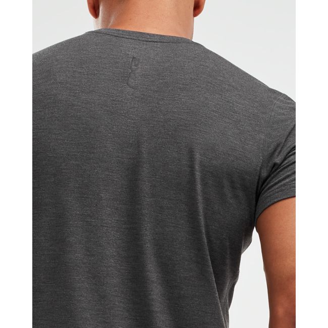 2XU - tricou alergare cu maneca scurta barbati HEAT Short Sleeve - gri inchis
