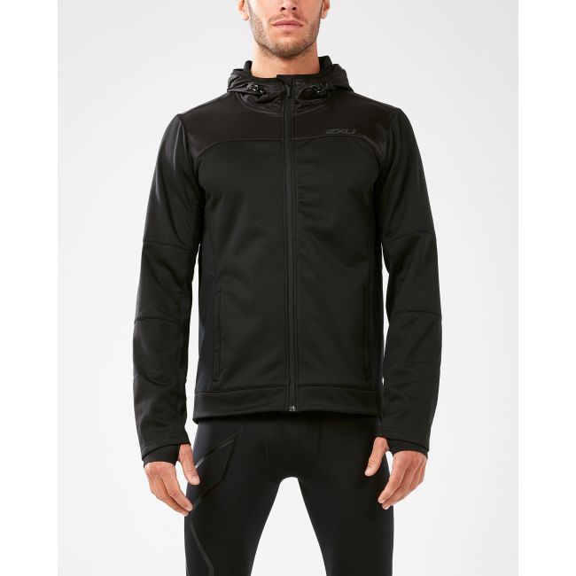 2XU HEAT Membrane Hooded Jacket - neagra - jacheta alergare