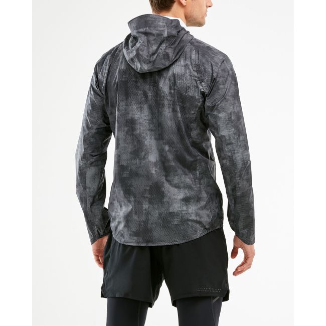 2XU geaca waterproof alergare ploaie pentru barbati Pursuit AC Shell - gri camulfaj digital