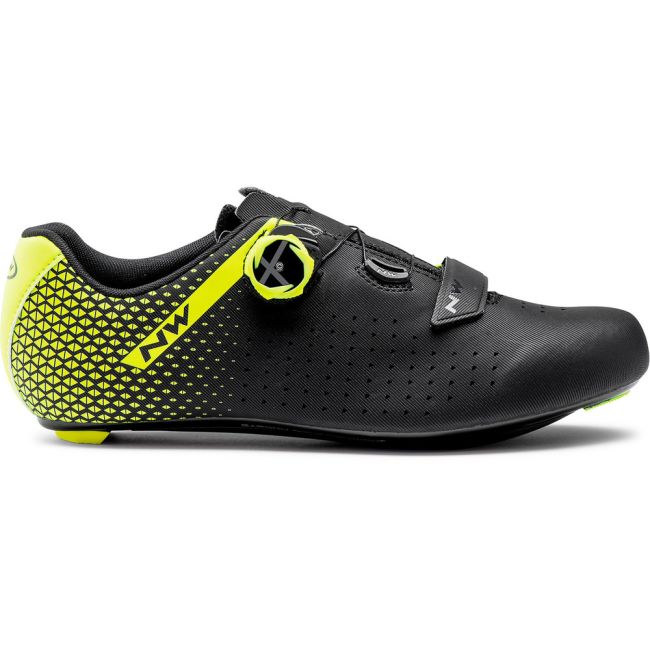 Northwave - pantofi ciclism sosea - Core Plus 2 - Black | Yellow Fluo