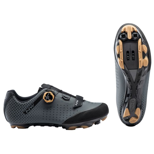 Northwave Origin Plus 2 - pantofi ciclism MTB XC - negru galben mustar