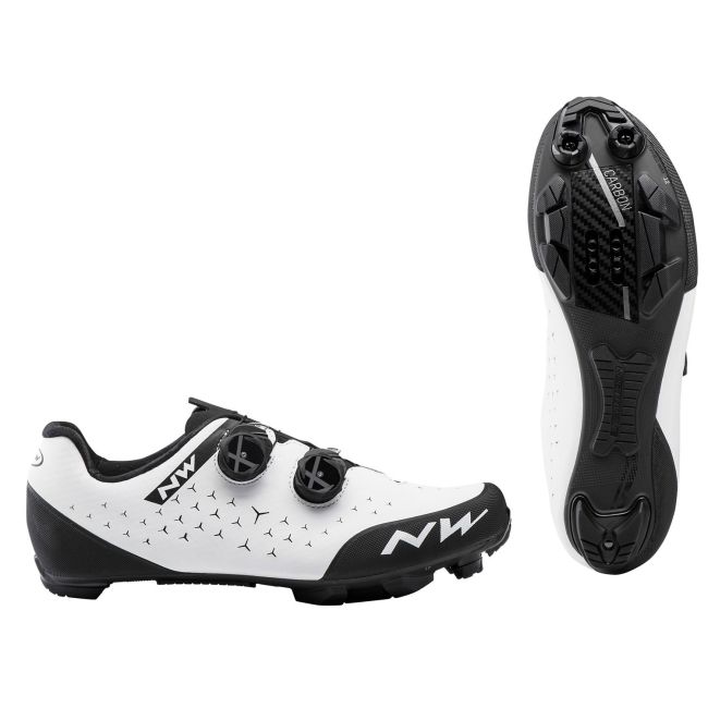 Northwave Rebel 2 - pantofi pentru ciclism MTB - alb-negru