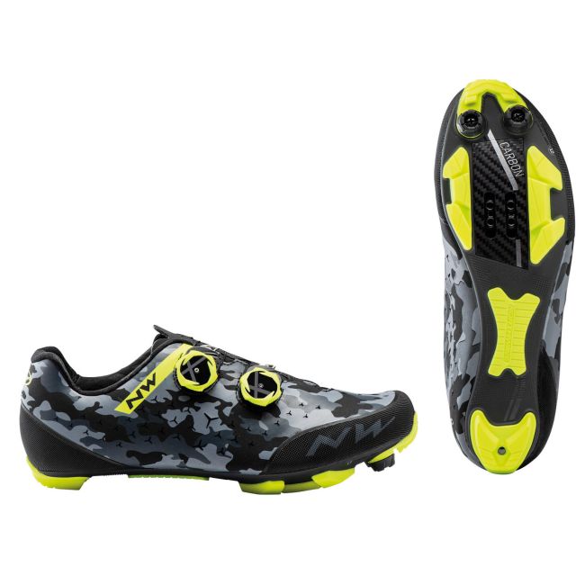 Northwave Rebel 2 - pantofi pentru ciclism MTB - camo-galben