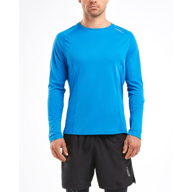 2XU - Bluza cu maneca lunga barbati XVENT Long Sleeve Top - albastru daphne