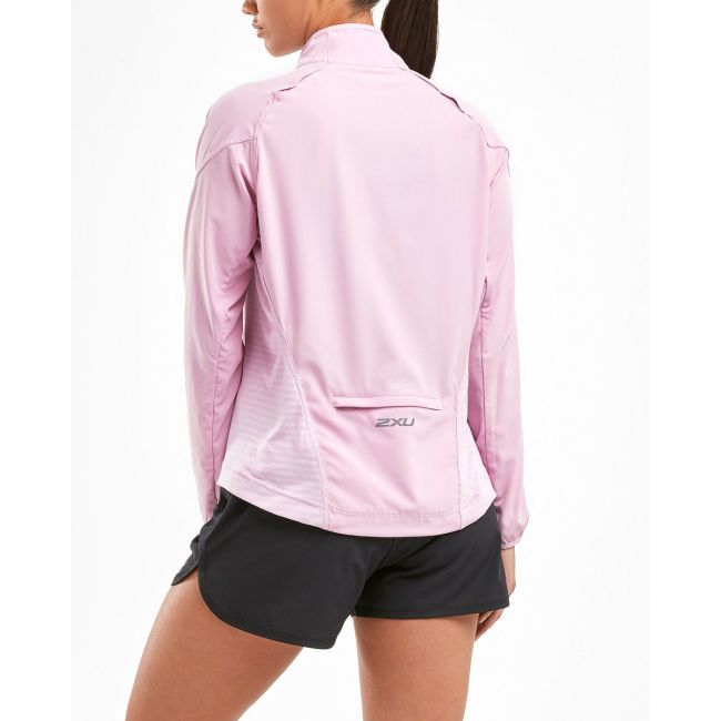 2XU - Jacheta alergare pentru femei XVENT Run Jacket - roz orhidee Winsome