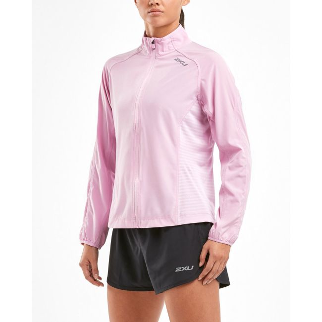 2XU - Jacheta alergare pentru femei XVENT Run Jacket - roz orhidee Winsome