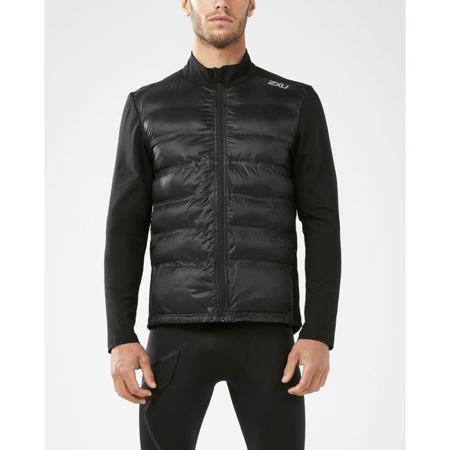 2XU - Jacheta vreme rece pentru barbati XVENT Heat Half Puffer Jacket - negru