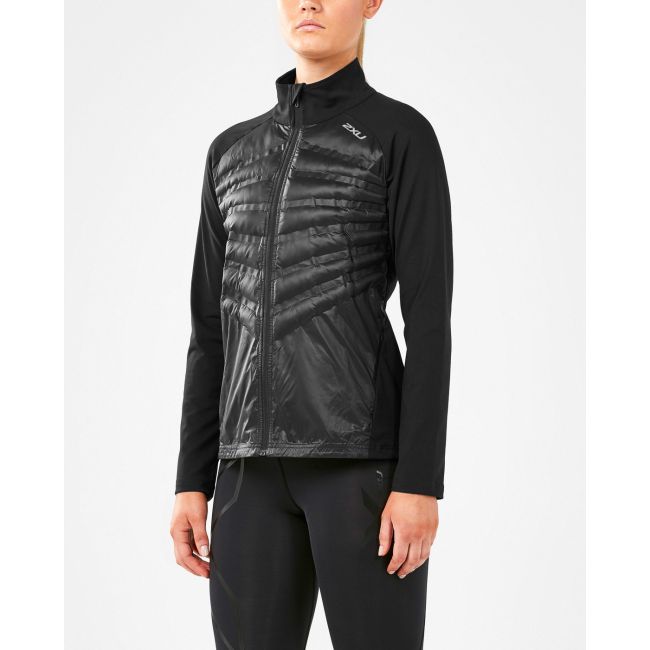 2XU - Jacheta vreme rece pentru femei XVENT Heat Half Puffer Jacket - negru