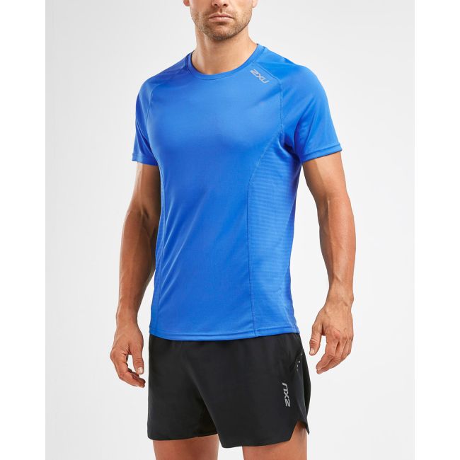 2XU - Tricou tehnic barbati XVENT SS Tee - albastru Daphne