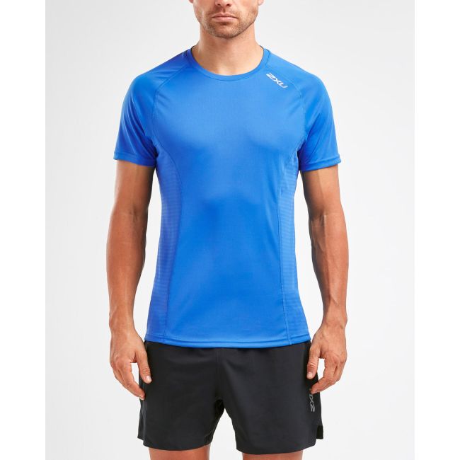 2XU - Tricou tehnic barbati XVENT SS Tee - albastru Daphne
