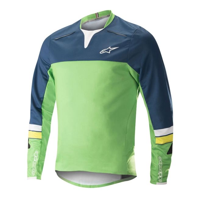 Alpinestars - Bluza cu maneca lunga Drop Pro LS Jersey - albastru poseidon verde deschis