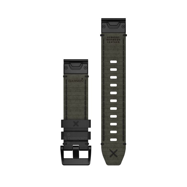 Garmin curea piele neagra originală Horween QuickFit 22
