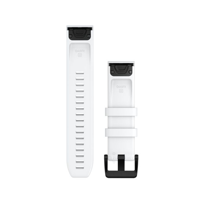 Garmin curea silicon QuickFit 22 - alb cu catarama neagra