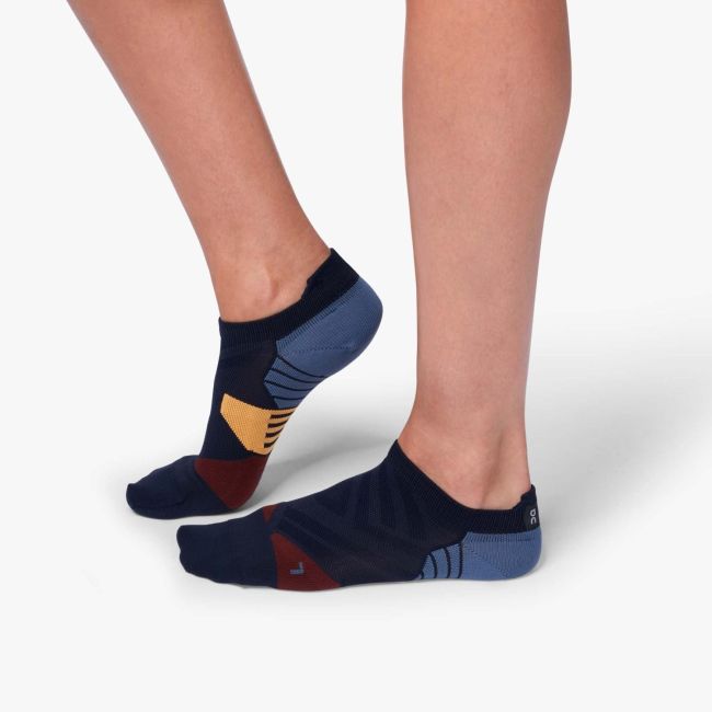On Mid Sosete sport scurte dama On Low - Albastru bleumarin Midnight Multicolor