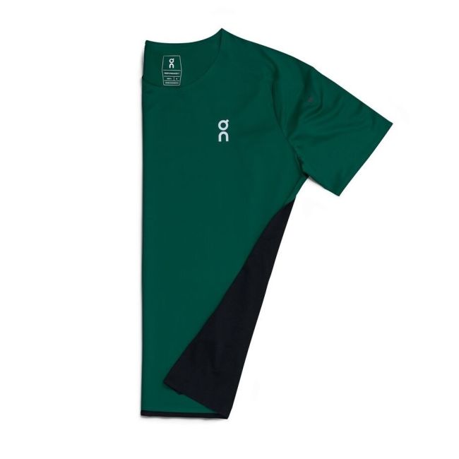 On Performance-T - tricou sport tehnic pentru barbati - verde Evergreen negru