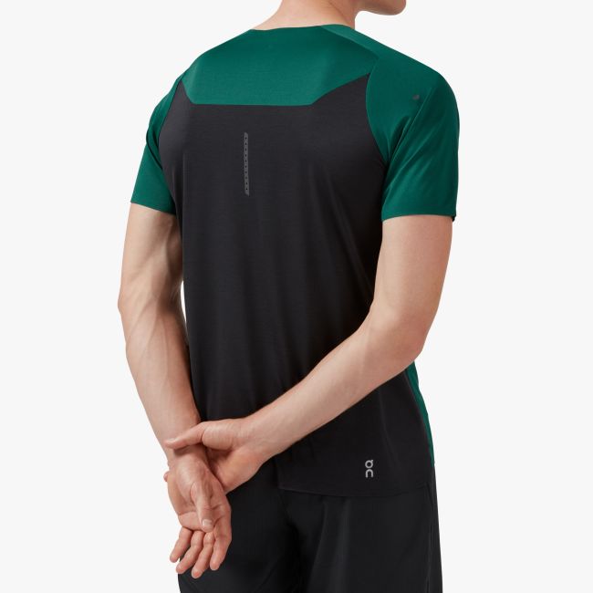 On Performance-T - tricou sport tehnic pentru barbati - verde Evergreen negru