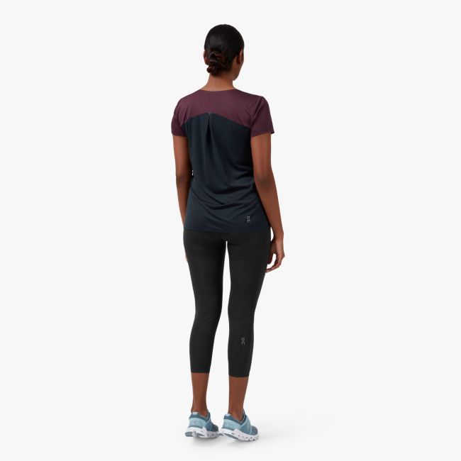 On Performance-T - tricou sport tehnic pentru femei - mov negru