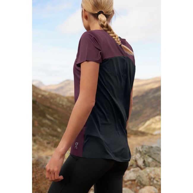 On Performance-T - tricou sport tehnic pentru femei - mov negru