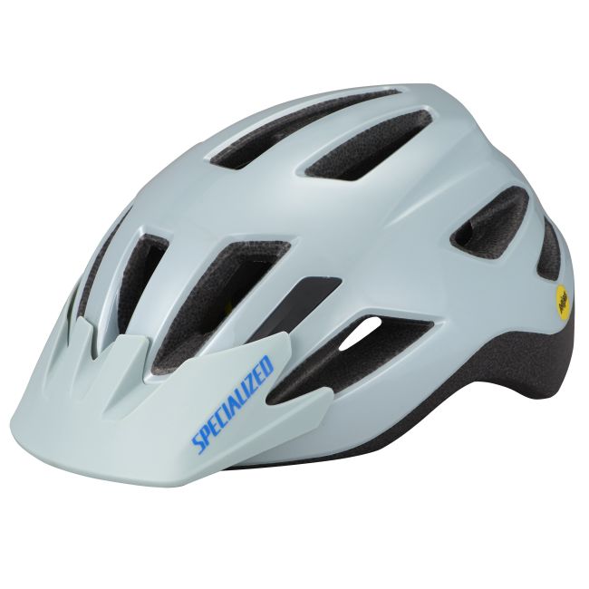 Specialized casca ciclism copii Shuffle Child LED - alb lucios Gloss Ice albastru Cobalt