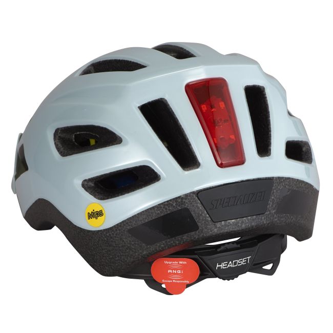 Specialized casca ciclism copii Shuffle Child LED - alb lucios Gloss Ice albastru Cobalt