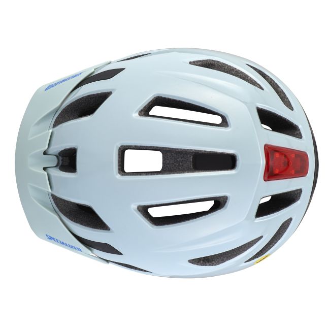 Specialized casca ciclism copii Shuffle Child LED - alb lucios Gloss Ice albastru Cobalt