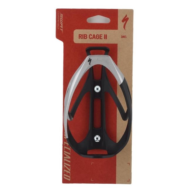 Specialized suport bidon apa bicicleta Rib Cage II - negru mat argintiu