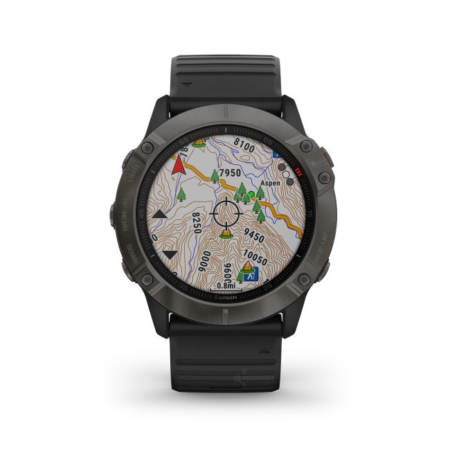 Garmin Fenix 6x Sapphire Carbon Grey DLC - HRM-Tri bundle