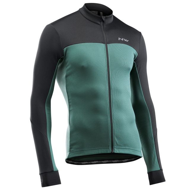 Northwave - bluza ciclism barbati maneca lunga Force 2 - negru verde