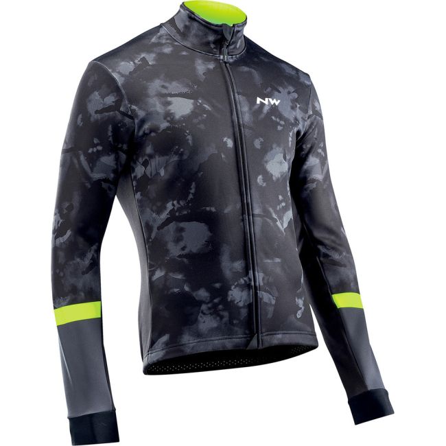 Northwave jacheta ciclism pentru iarna  Blade Total Protection - camuflaj negru fluo galben