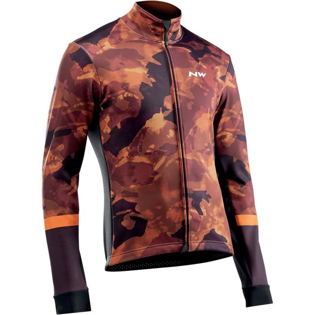 Northwave jacheta ciclism pentru iarna  Blade Total Protection - camuflaj portocaliu negru
