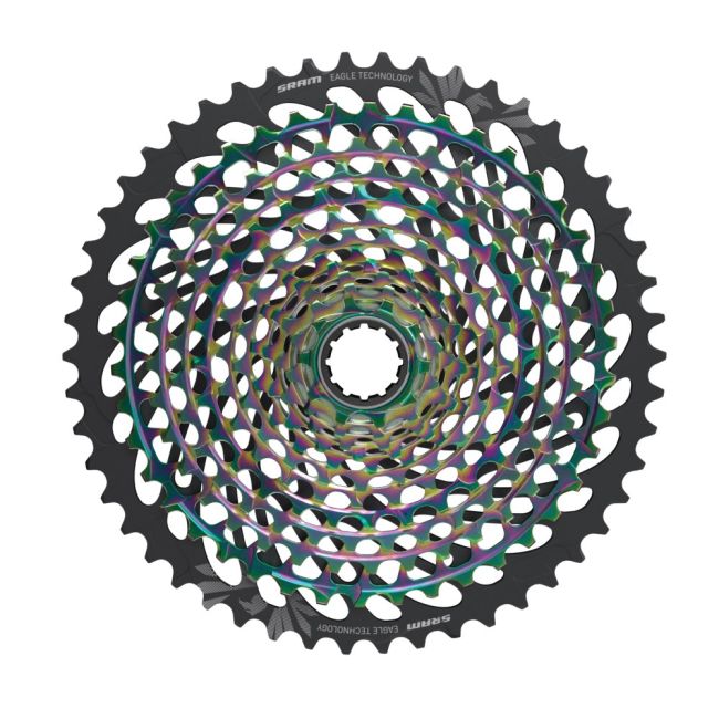 SRAM - bloc caseta pinioane - XX1 XG-1299 Eagle XD - 12 viteze - 10-50T - negru-rainbow