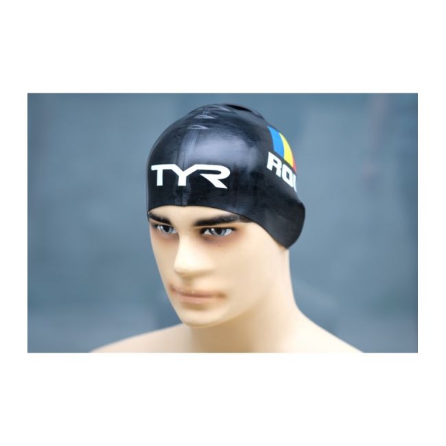 TYR casca inot silicon Romania - negru tricolor