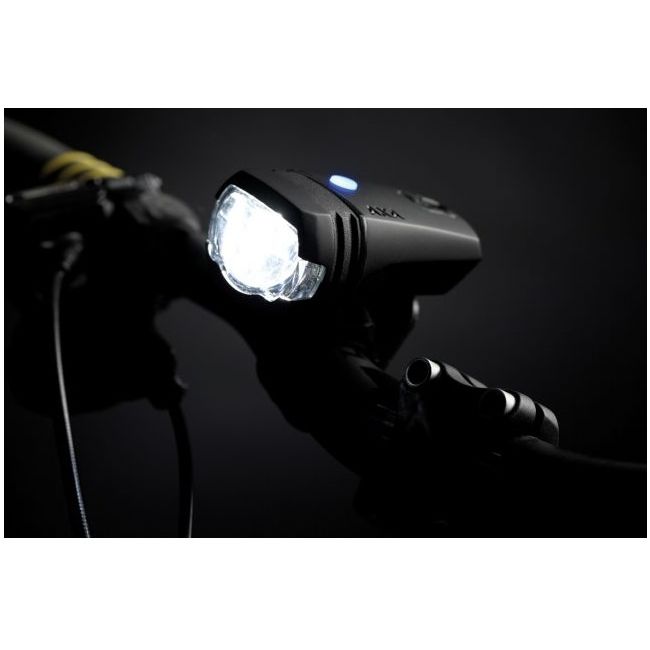 AXA - Lumina bicicleta fata (far fata) Greenline, 50 lux USB, 1 led - negru