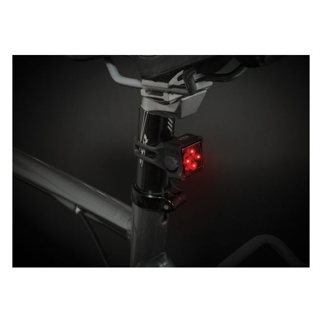 AXA - Set lumini pentru bicicleta (Far + stop) Niteline 44-R/USB, 1 led - negru