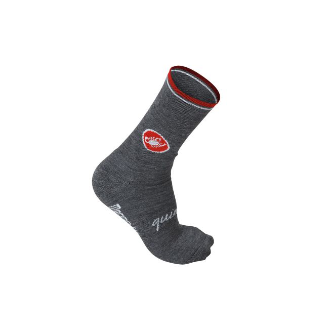 Castelli - sosete ciclism pentru iarna - Quindici Soft - gri