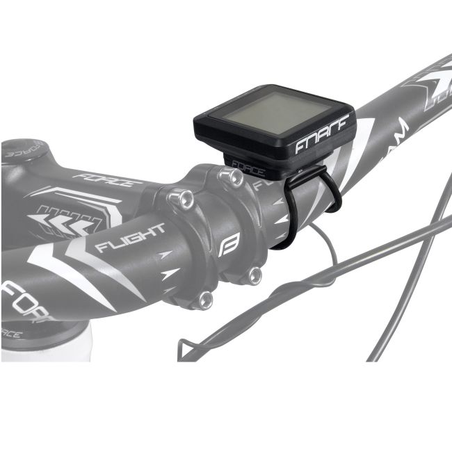Force - Computer bicicleta (Ciclocomputer) 10F cu fir - Negru