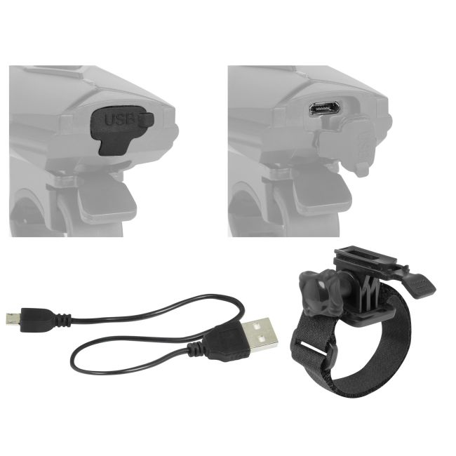 Force - Lumina bicicleta fata (far fata) Force CASS, 300 lumeni, incarcare USB - negru
