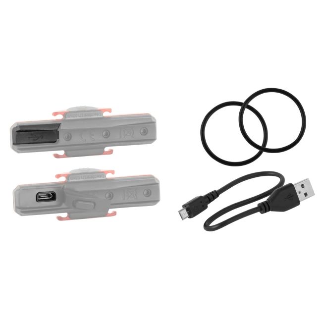 Force - lumina spate pentru bicicleta cu incarcare USB, COB 16 - negru