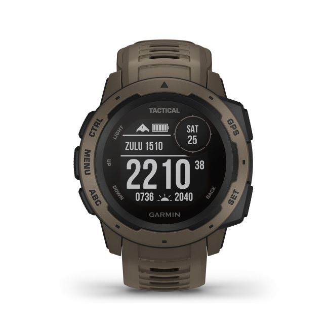 Garmin - Instinct Tactical - grena Coyote Tan - ceas inteligent tactic cu GPS cu functii avansate pentru sport