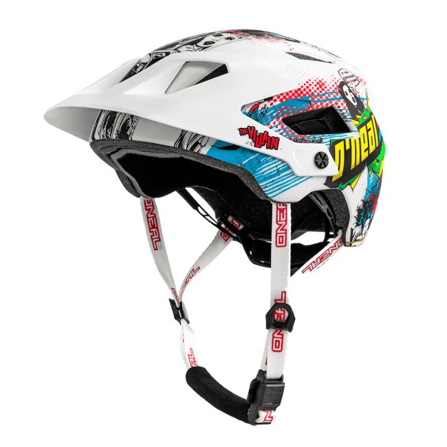 O-Neal - Casca ciclism pentru copii Defender 2.0 Villain - alb multicolor
