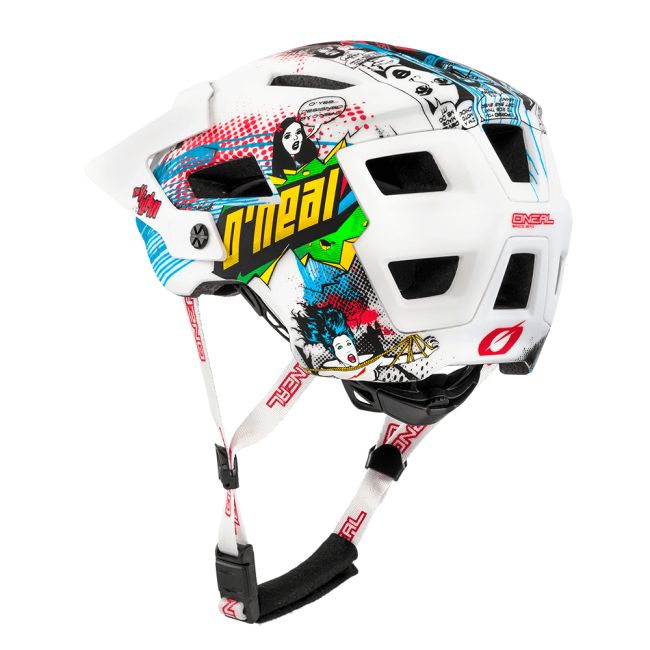 O-Neal - Casca ciclism pentru copii Defender 2.0 Villain - alb multicolor