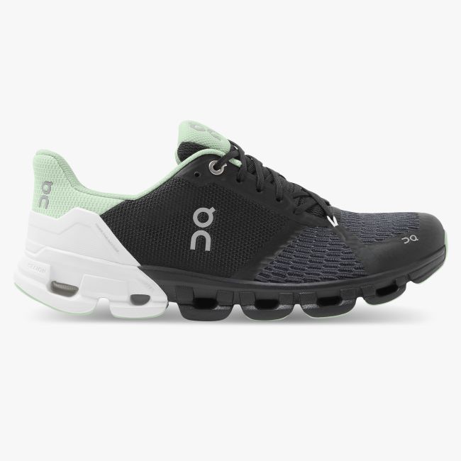 On Cloud Cloudflyer - pantofi alergare pentru femei - negru alb verde deschis