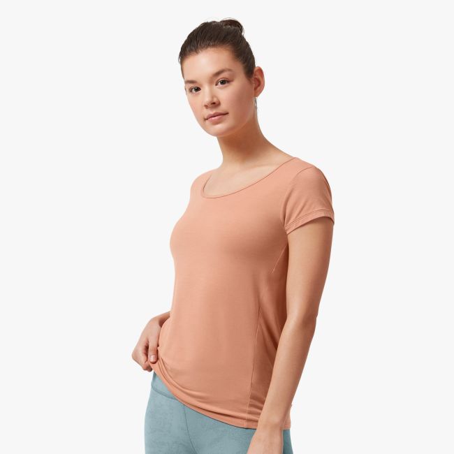 On Cloud On Active-T Breathe - tricou de alergare pentru femei - portocaliu blush